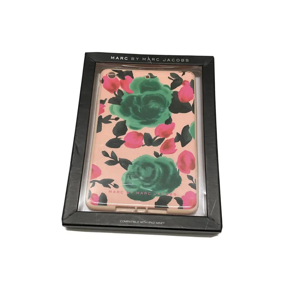 Marc Jacobs Ipad Mini Tablet Soft Skin Case Jerrie Rose Pink Floral 0758
